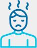 Icon of a customer expressing frustration, with text showing how our tailored cleaning solutions resolve concerns.